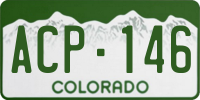 CO license plate ACP146