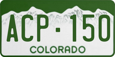 CO license plate ACP150
