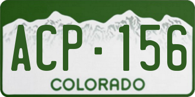 CO license plate ACP156