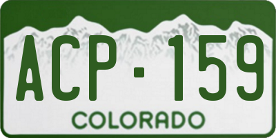 CO license plate ACP159