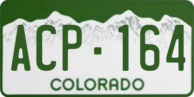 CO license plate ACP164