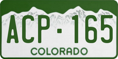CO license plate ACP165