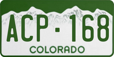 CO license plate ACP168