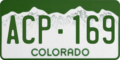 CO license plate ACP169