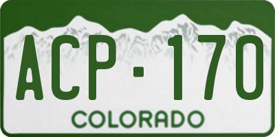 CO license plate ACP170