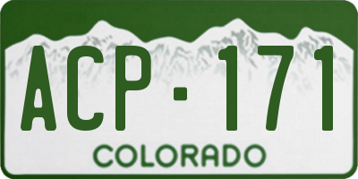 CO license plate ACP171