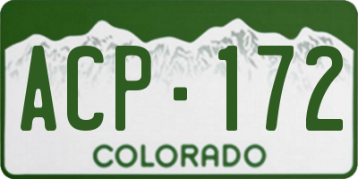 CO license plate ACP172