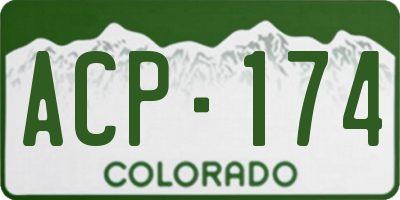 CO license plate ACP174