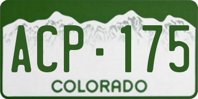 CO license plate ACP175