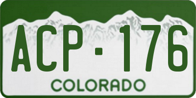 CO license plate ACP176