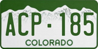 CO license plate ACP185