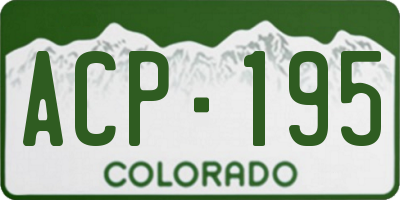 CO license plate ACP195
