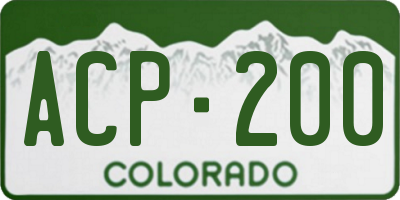 CO license plate ACP200