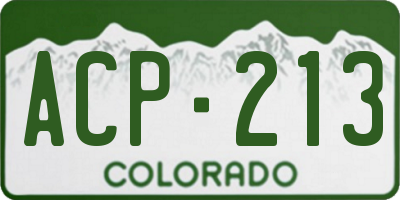 CO license plate ACP213
