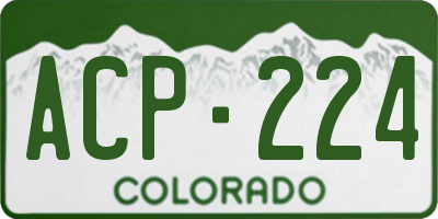 CO license plate ACP224