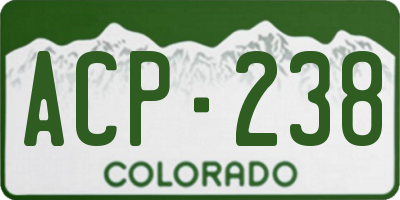 CO license plate ACP238