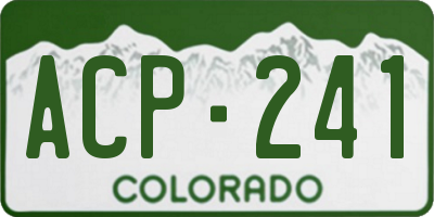 CO license plate ACP241