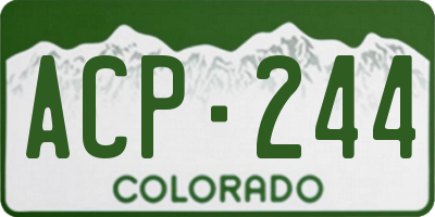 CO license plate ACP244