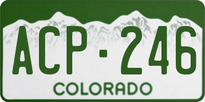 CO license plate ACP246