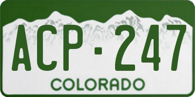 CO license plate ACP247
