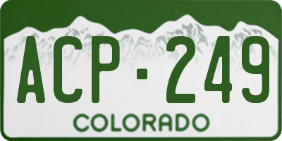 CO license plate ACP249