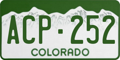 CO license plate ACP252