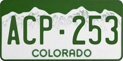 CO license plate ACP253