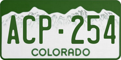 CO license plate ACP254