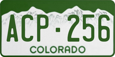 CO license plate ACP256