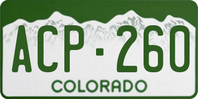 CO license plate ACP260