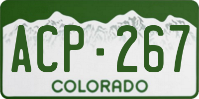 CO license plate ACP267