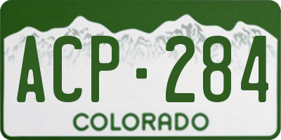 CO license plate ACP284
