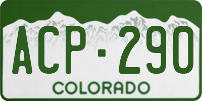 CO license plate ACP290