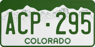 CO license plate ACP295