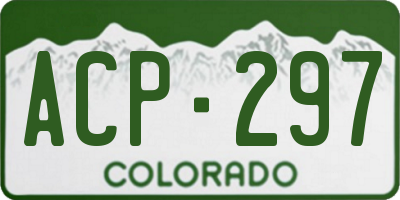 CO license plate ACP297