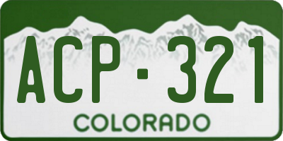 CO license plate ACP321