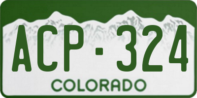 CO license plate ACP324