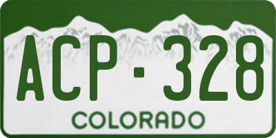 CO license plate ACP328