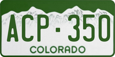 CO license plate ACP350