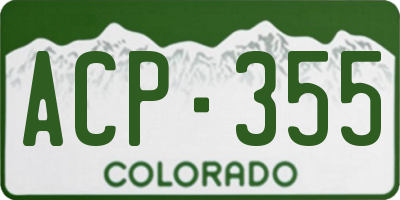 CO license plate ACP355