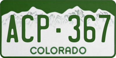 CO license plate ACP367