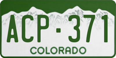 CO license plate ACP371