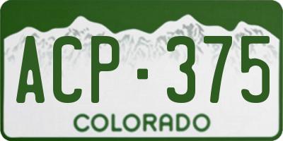 CO license plate ACP375
