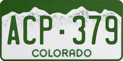 CO license plate ACP379