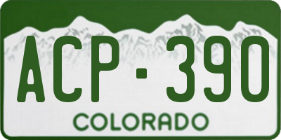 CO license plate ACP390
