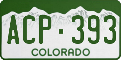 CO license plate ACP393