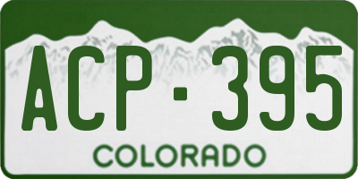 CO license plate ACP395