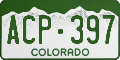 CO license plate ACP397