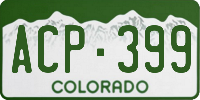 CO license plate ACP399