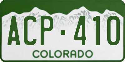 CO license plate ACP410